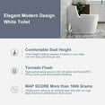 thumbnail image 2 of HOROW Dual-Flush 1.28GPF Elongated One-Piece Toilet (Soft Close Seat Included), 12'' Rough-In, 2 of 11