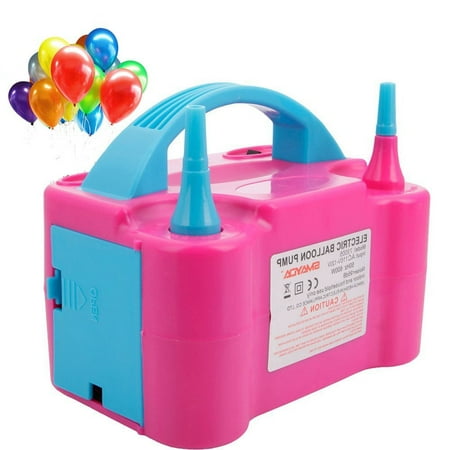 Fast Fill Electric Air Pump - Zimtown Portable Electric Balloon Air Inflator Blower Pump Machine,Use For Both Latex and Decorative Balloons, High Power Dual Inflation Nozzle,Great for Parties,Celebrations and Special Occasions
