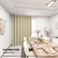 thumbnail image 4 of Deconovo Cortinas Deconovo para puertas corredizas - Cortinas anchas de 254 cm de ancho, que bloquean la luz para dormitorio/sala de estar (254 cm de ancho x 243 cm de largo, beige, 1 panel), 4 of 7