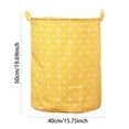 thumbnail image 2 of XINGXIANG Large Collapsible Laundry Hamper - 19.7x15.7 Inch Cotton Linen Clothes Basket with Handles for Bathroom Bedroom College Dorm Organization, 2 of 5