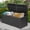 Dark Black, variant on Uforic 150 Gallon Double-Wall Outdoor Deck Box, Large Water Resistant Lockable Storage Box with Side Handles for Patio Cushions & Pool Accessories, White