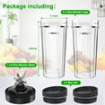 thumbnail image 2 of 2 Pack 16 Oz Single Serve Cups & 6 Fins Blender Blade Assembly, Replacement Parts for Nutri Ninja Compatible with Nutri Ninja BL660 1500WBL770A 30/ BL770 30/BL773CO 30/BL771 30/BL772 30/ 1200W BL780, 2 of 4