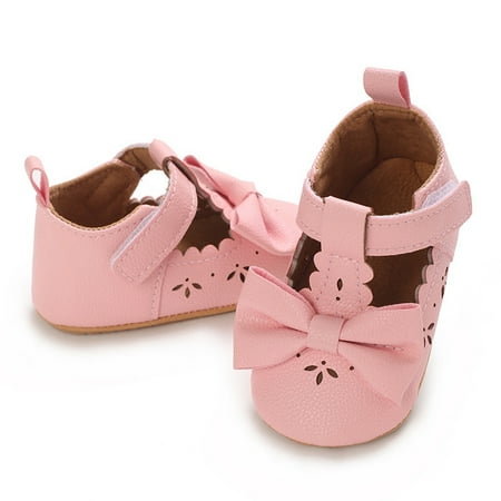 CocMouse Baby Girl Flats Soft Soles Elegant Cute Bow Mary Jane Dress Shoes