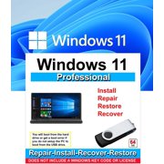 Windows 11 Professional 64 Bit Repair, Recover, Restore & Reinstall USB Flash Drive