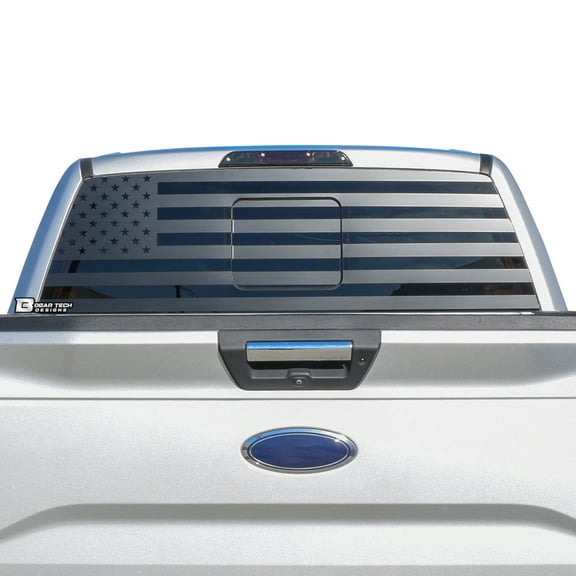 Bogar Tech Designs American Flag SUVs and Pickup Trucks Rear Quarter Window Decal Sticker