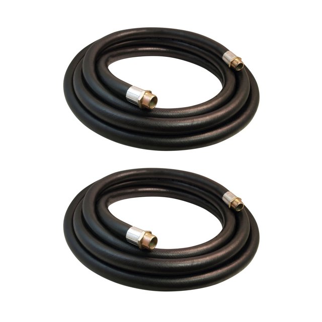 Apache 1 Inch Diameter 20 Foot Farm Fuel Transfer Hose, Black (2 Pack)