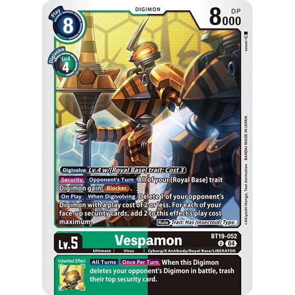 Digimon Release Special Booster 2.0 Uncommon Vespamon BT19-052