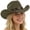 Z20-Army Green, variant on Vented Straw Cowboy Hat for Women Men Cattleman Crease Wide Brim Breathable Lightweight Western Cowgirl Hat Summer Beach
