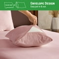 thumbnail image 5 of Gogreen 4PC Bamboo Queen Sheet Set, Deep Pocket Fit 16", Breathable Super Soft Luxury Hotel Style Home Decor Queen Size Sheet Set, Gift for Women, Men - 2 Pillowcases, 1 Flat Sheet, 1 Fitted Sheet, 5 of 9