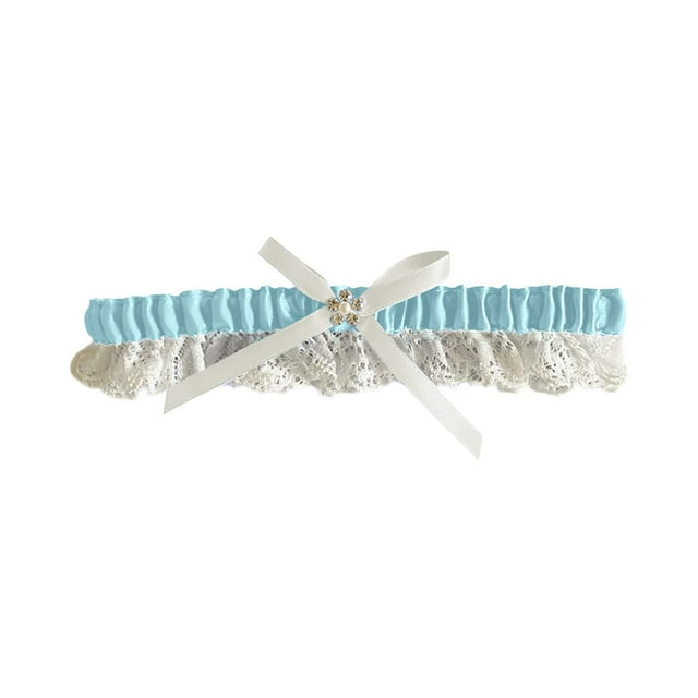Elegant Bridal Wedding Garter with Rhinestone Lace Design for Bride and Prom Night