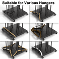 thumbnail image 5 of Qunbio 4 Side Hanger Stacker Cart, 4 in 1 Large Clothes Hanger Organizer Rack Stand, Stainless Steel Clothes Hanger Storage Holder for Adult, Black, 5 of 13
