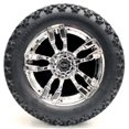 thumbnail image 3 of Golf Cart Wheels and Tires Combo - 14" Madjax Velocity Chrome Package - Set of 4, 3 of 4