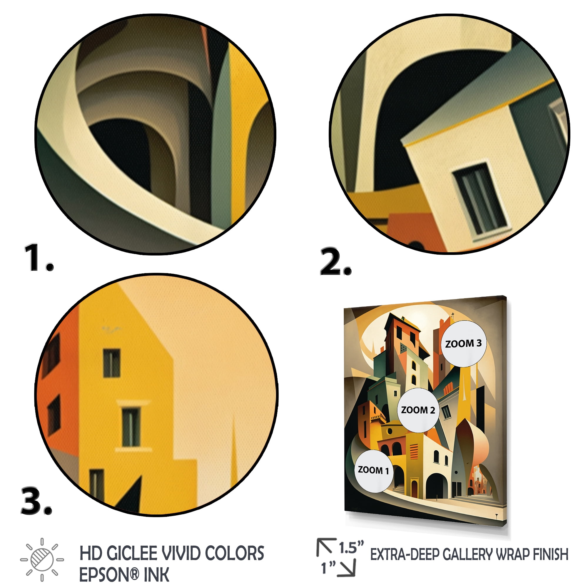 Designart Geometric Graffiti V Canvas Wall Art