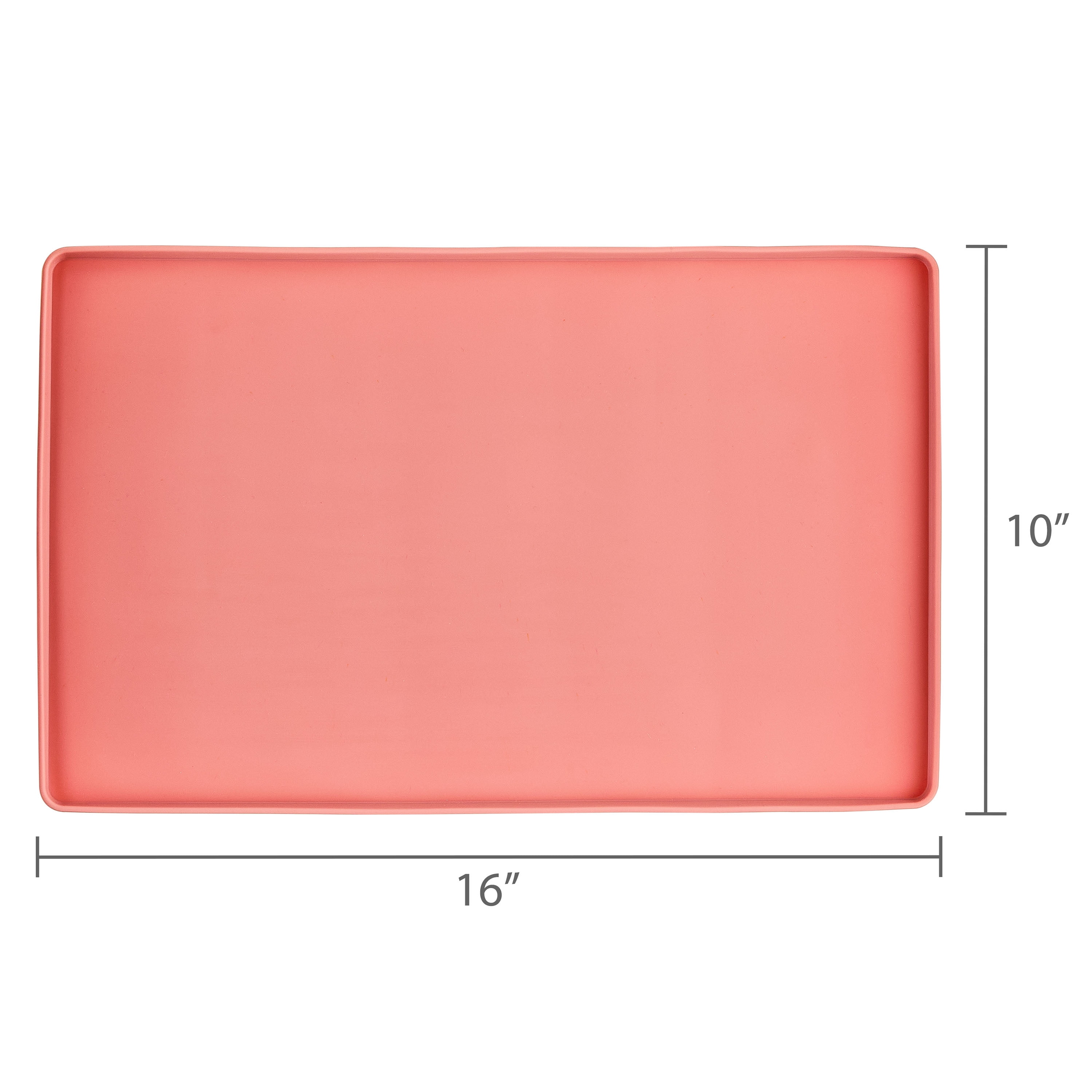 Vibrant Life Small Silicone Pet Feeding Mat, Rose, 13" x 8"