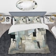 thumbnail image 2 of Designart "Unbounded Creativity Beige and Grey II" Abstract Painting Bedding Covert Set - Modern Beige Abstract Bed Set With 1 Sham, 2 of 6