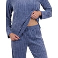 thumbnail image 3 of Jo & Bette Women’s Chenille Pajamas, PJ Lounge Shirt and Pants Set, 3 of 9