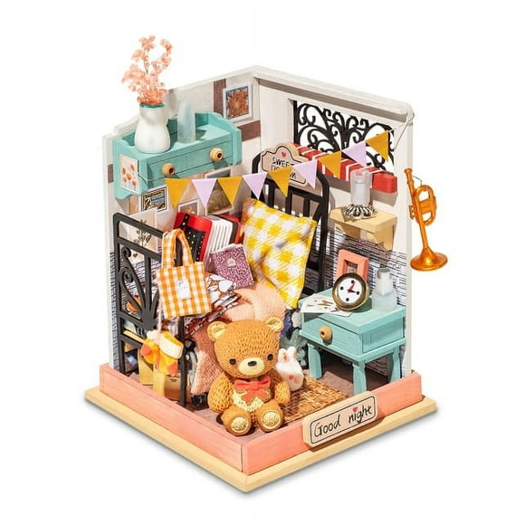 DIY Taste Life Kitchen Doll House with Furniture Children Adult Miniature Dollhouse Bubble Bath Wooden Kits Toy Gift DS