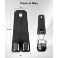 thumbnail image 6 of Car Hooks for Headrest, 2Pcs Seat Back Storage Hook Luxurious Leather 100% Metal Multifunctional Car Hanger & Holder for Heatrest, Seat, Bag, Purse (Black), 6 of 12