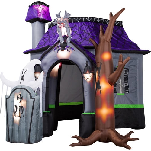HALLOWEEN SCARY TREE BLACK LIGHT  HAUNTED HOUSE  INFLATABLE AIRBLOWN 12 FT 