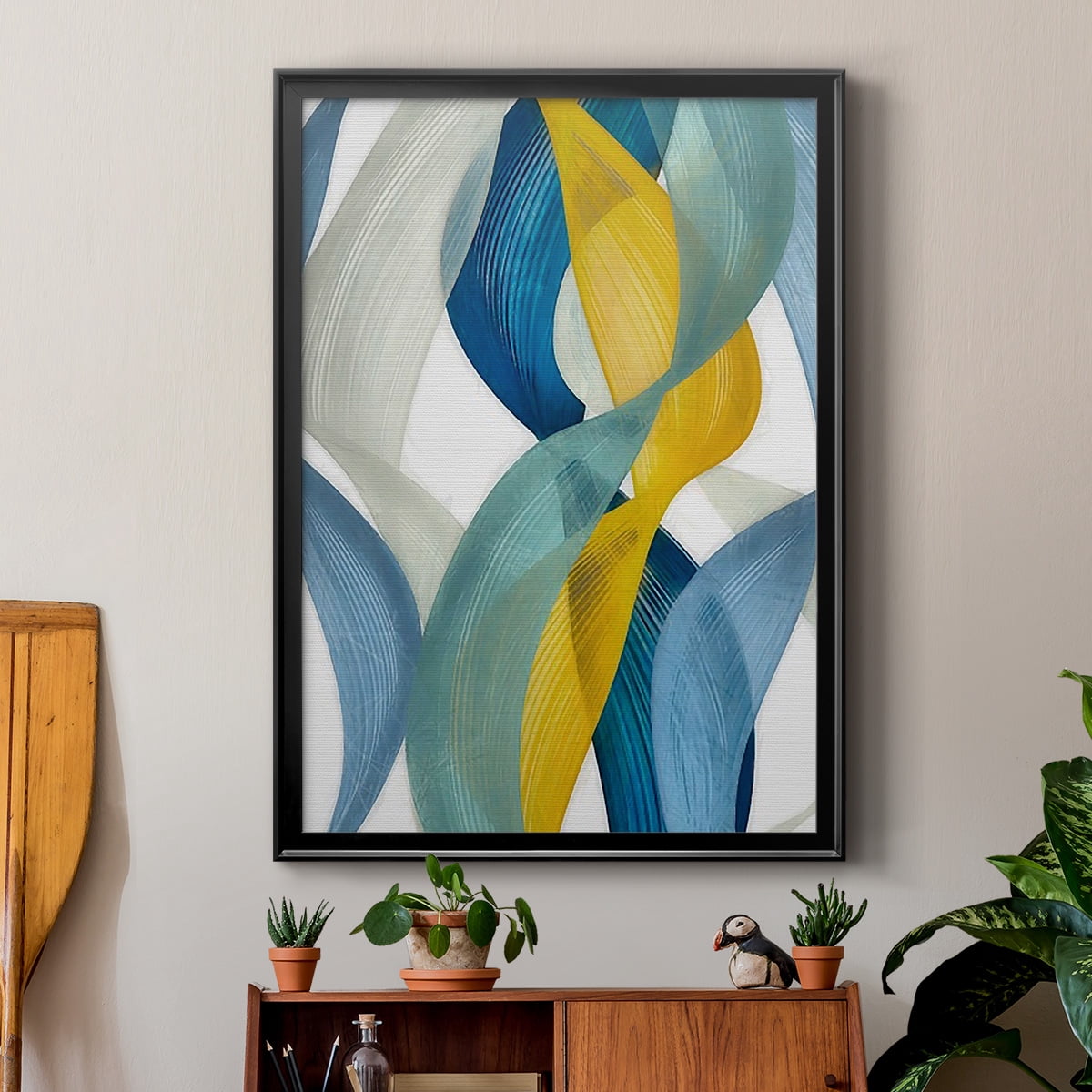 Horizontal Bands II Premium Framed Print, in Gold, Black, or Silver - Ready to Hang
