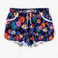 thumbnail image 2 of Women 4th of July Board Shorts Hawaiian Tropical Print Beach Swim Shorts with Pockets, 2 of 10