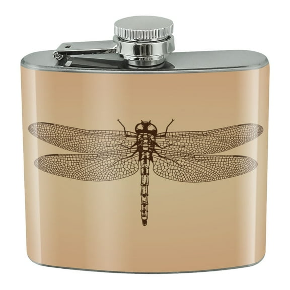 Dragonfly Vintage Insect Stainless Steel 5oz Hip Drink Kidney Flask