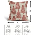 thumbnail image 5 of Christmas Pillow Covers 20x20 Set of 2 Red Xmas Tree Star Winter Print Decorative Outdoor Pillowcases Vintage Holiday Decorations Throw Cushion Case Decor for Couch Sofa Bed, 5 of 6