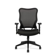HON Wave Mesh High-Back Task Chair, with Height-Adjustable Arms, in Black (HVL702)
