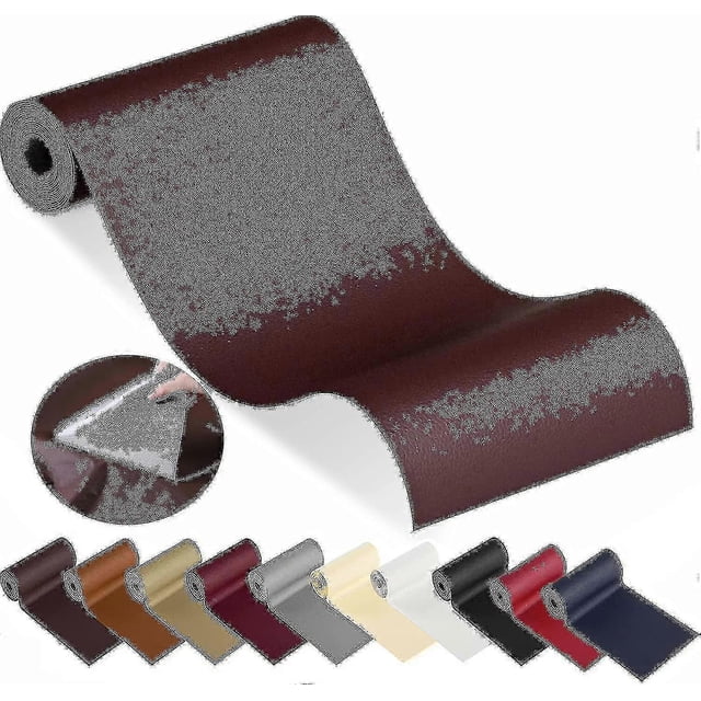 Parche de reparación de cuero autoadhesivo para sofá, asiento de coche, silla, pegatina de renovación, color caqui, 20 x 30 cm