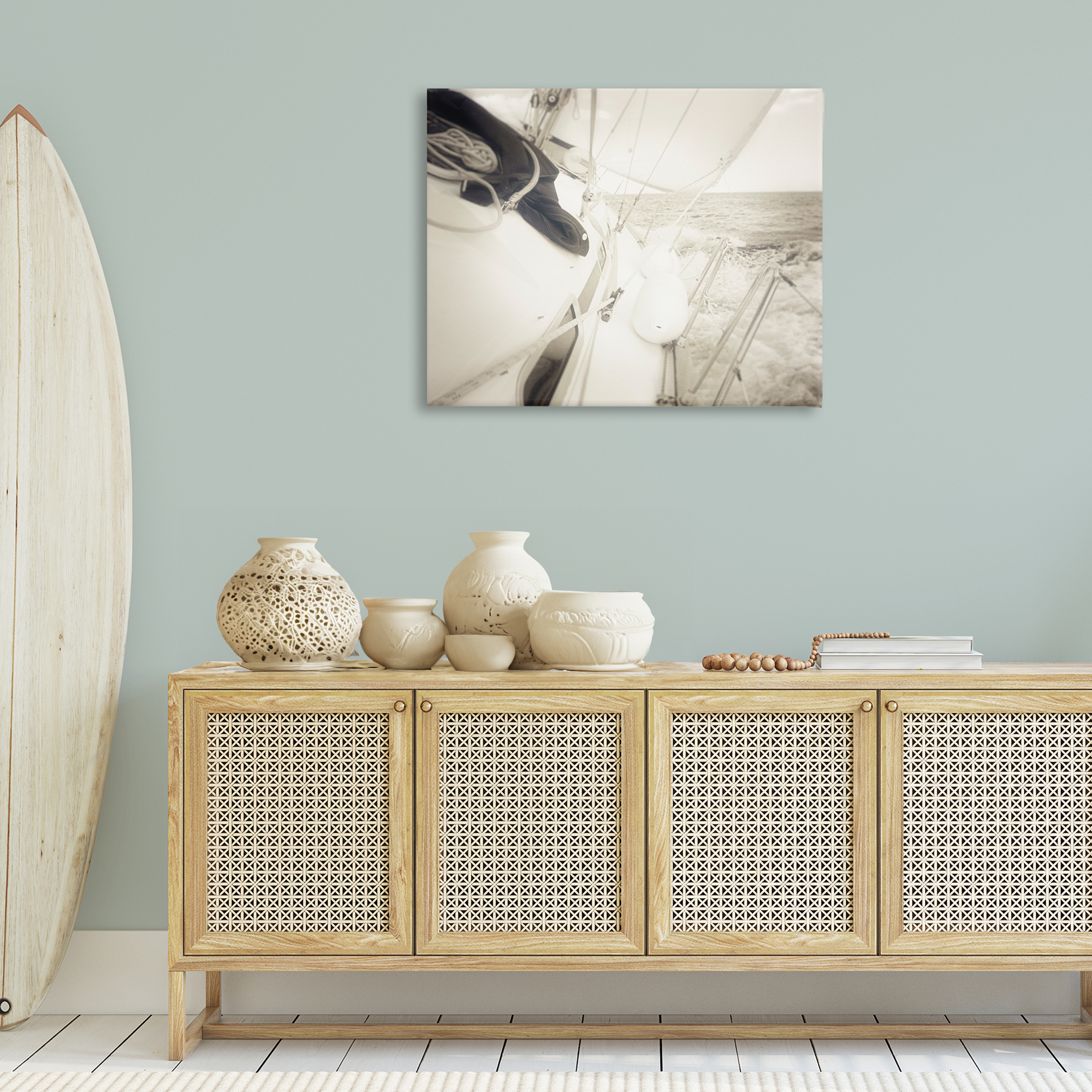 Stupell Industries Clear Day Sailing Transportation Photography Wrapped Canvas Art Print Wall Art, 40 x 30