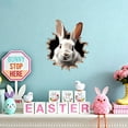 thumbnail image 5 of Cracked-Wall Stickers, Decals, and Vinyl Decor,Bunny Sticker Realistic Visual Easter Rabbits Decoration For Instant Spring Funny, 5 of 7