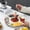 Black, variant on Plastic Serving Trays for Party - Party Trays for Serving Food - 9 Inch Trays and Platters - Veggie Tray Platter/Divided Serving Tray