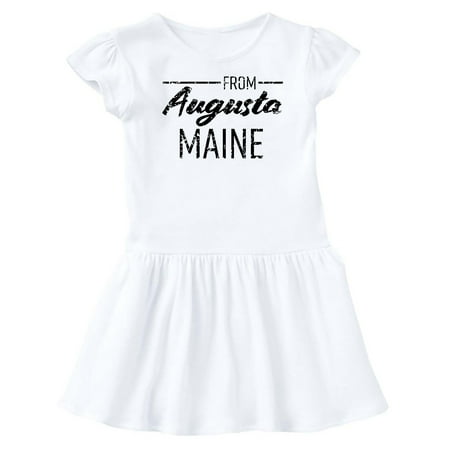 

Inktastic From Augusta Maine in Black Distressed Text Gift Baby Girl Dress