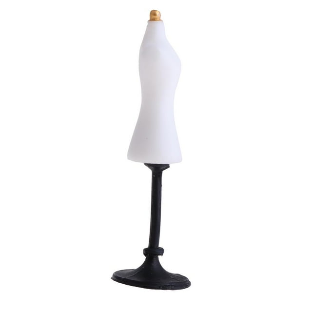 Soporte de exhibición Ropa de vestir Sunnimix Maniquí 1:12 Dollhouse Negro Blanco