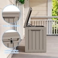 thumbnail image 5 of Chiccushion 80 Gallon Outdoor Patio Box Deck Robust Anti Weather Storage Container for Courtyard Leisure Area, Brown, 5 of 5