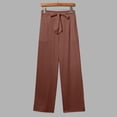 thumbnail image 6 of RUTAYY Women's Pants Casual Solid Color Elastic Waistband with Drawstring Side Pocket Comfortable Everyday Wear Chic Holiday Trousers, 6 of 6