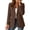 16#Coffee, variant on Womens Solid Color Lapel Collar Blazer Business Work Casual Long Sleeve Jacket for Office Daily Wear Professional Turquoise 2XL