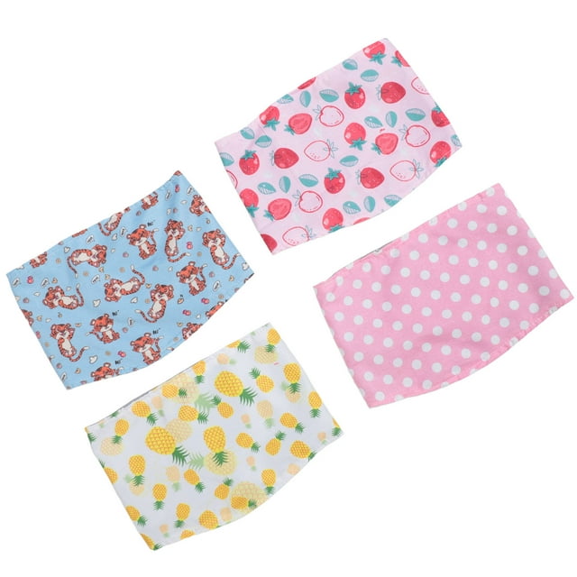 4 Pcs Couches pour Chien Mâle, Couches pour Chien Lavables en Polyester Enveloppes pour Chien, Bandes Ventrales Réutilisables à Haute Absorption pour Chiens Mâles, pour Toutou en Cas d'Incontinence Ou de Miction Incitable et d'Entraînement