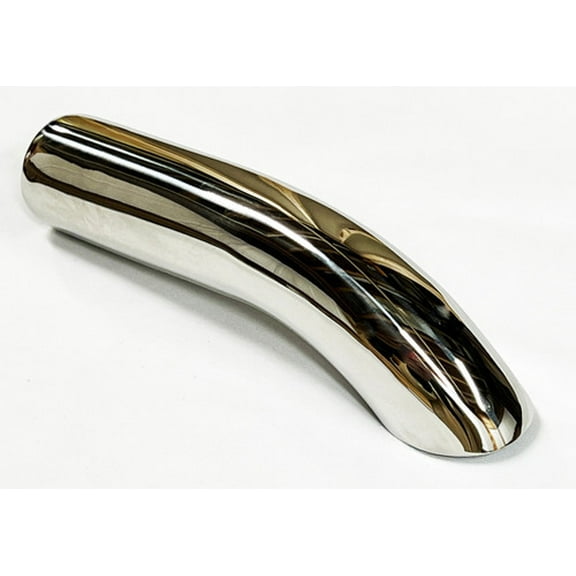 Exhaust Tip 2.00" Inlet 2.00" X 9.00" Long  Turndown WCRTD200-200-SS Chrome 304 Stainless Steel Wesdon Exhaust Tip