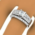 thumbnail image 3 of Dazzlingrock Collection 1.30 Carat (Ctw) 14k Round & Baguette Diamond Ladies Bridal Semi Mount Engagement Ring with Matching Wedding Band Set (No Center Stone), White Gold, Size 7.5, 3 of 3