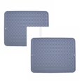 thumbnail image 1 of Oleegame 2PC Placemat Silicone Dish Drying Mat For Multiple Usage Easy Clean Heat Silicone Mat For Kitchen Counter Or Sink Refrigerator Or Drawer Liner, 1 of 9