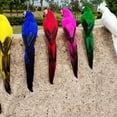 thumbnail image 7 of SPRING PARK 25/35cm Artificial Foam Feather Birds, Colorful Fake Parrots Artificial Birds, Simulation Mini Cute Animal Model Toys, Outdoor Home Garden Lawn Tree Decor, 7 of 7