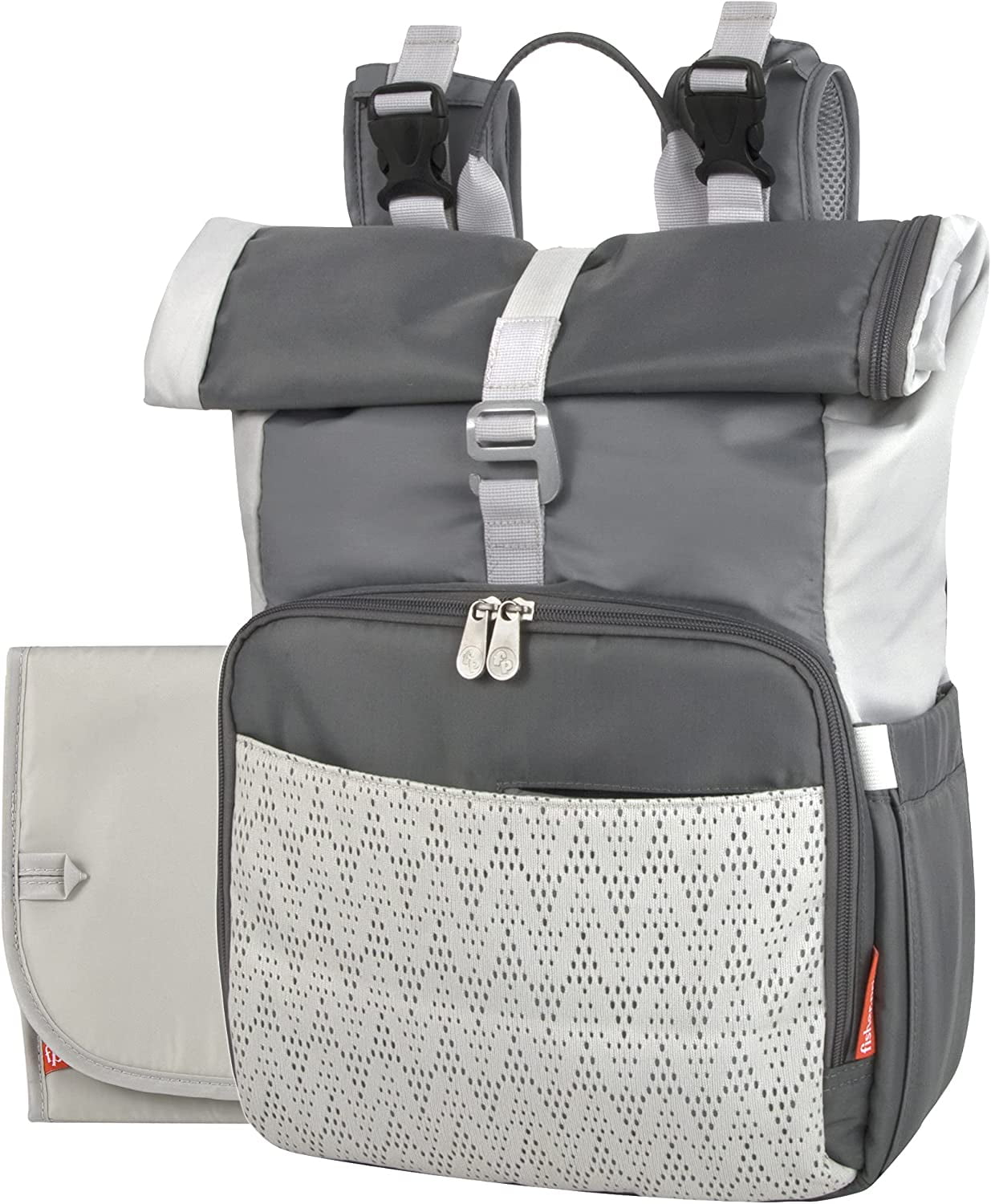 Fisher Price Multifunctional Diaper Bag Backpack with Insulated Pocket Changing Pad Navy Blue Walmart