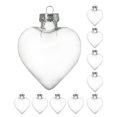 thumbnail image 3 of 10 adornos transparentes en forma de corazón, bolas de plástico rellenables para árbol de Navidad, manualidades, decoración navideña, recuerdos de fiesta para bodas y ocasiones especiales., 3 of 4
