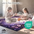 thumbnail image 4 of ODIKA 4'x6' Machine Washable Non-Slip Area Rug, Enchanted Garden Floor Decorative Bathroom High Traffic Rug, Purple, 60257, 4 of 7