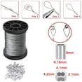 thumbnail image 4 of Picture Hanging Wire 1.5mm Up to 150lbs,100Feet(30.5M) Stainless Steel Wire Spool with 40Pcs Aluminum Crimping Loop Sleeve,Heavy Hanging Kit for Photo Frame Picture,Artwork,Mirror,String Light Hanging, 4 of 7