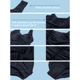 thumbnail image 6 of BIMEI Women's One-Piece Pocketed Mastectomy Swimsuit Tummy Control Bathing Suits 886, BLACK, 4XL, 6 of 9