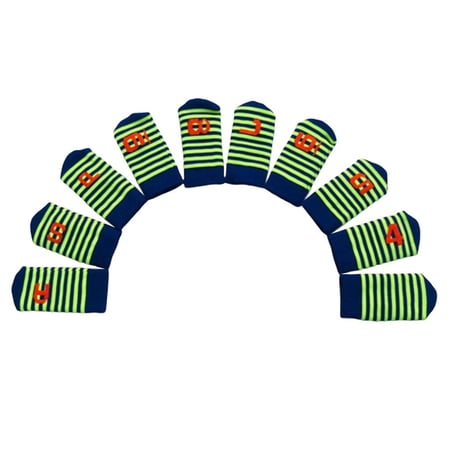 10 Pack Kintted Headcover Golf Iron Putter Head , Highly Stretchy And Breathable - , 10x5cm Light Green