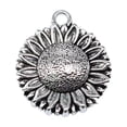 thumbnail image 3 of K-KED 50 Pcs Tibetan Silver Sunflower Charms Pendant 23X20MM DIY Delicate Jewelry Making C15725, 3 of 3