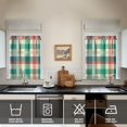 thumbnail image 4 of Kitchen Curtains 36 Inch Short - 3 Panel Set, Rod Pocket Window Curtain, 100% Polyester for Farmhouse, Cafe, Kitchen, Living Room, Bedroom, Rustic Buffalo Plaid & Geometric Design, Easy Wash, 4 of 4